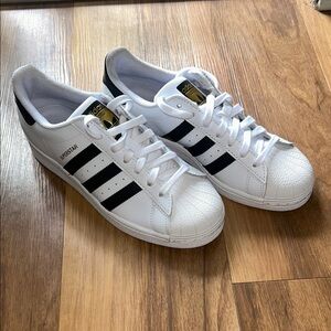 Adidas Superstar White with Black Stripes